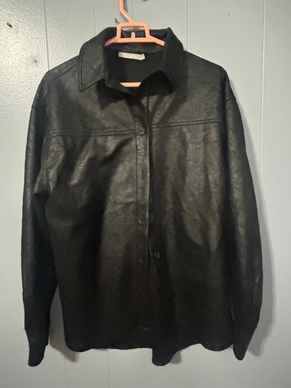 Red by BKE Faux Leather Shacket - Women's Size M Oversized